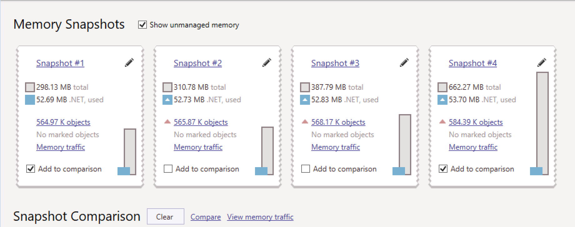 dotMemory Snapshots